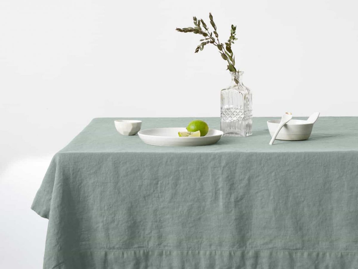 Stressvol Waarschijnlijk Kalmte Linen Tales - gewassen linnen tafelkleed - Green Milieu - 250 x 140 cm -  K'OOK!