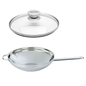 Demeyere - Apollo RVS wok - 7- laags - 32 cm - nu ook met gratis deksel