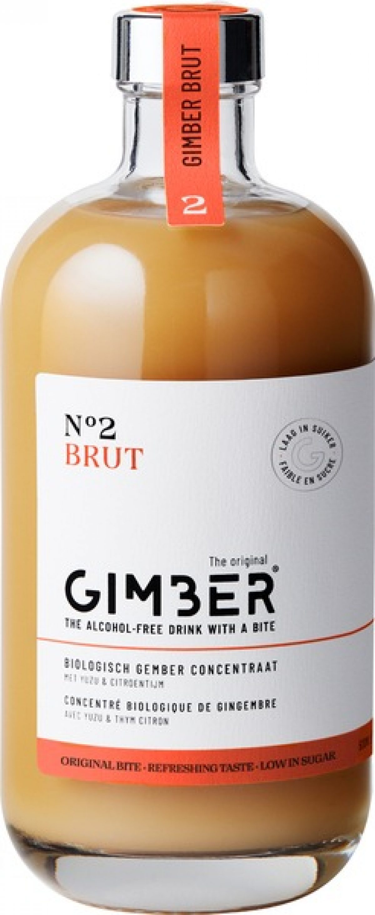 Gimber Brut No. 2 - biologische gemberdrank - alcoholvrij - 200 ml - K'OOK!