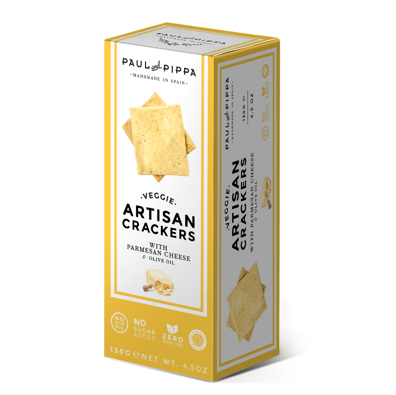 Paul & Pippa - crackers parmezaan en olijfolie - 130 gr
