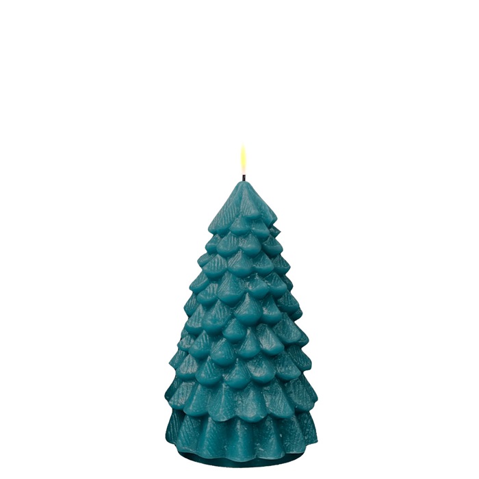 Deluxe Homeart - Kerstboom LED Kaars Donkergroen 18cm