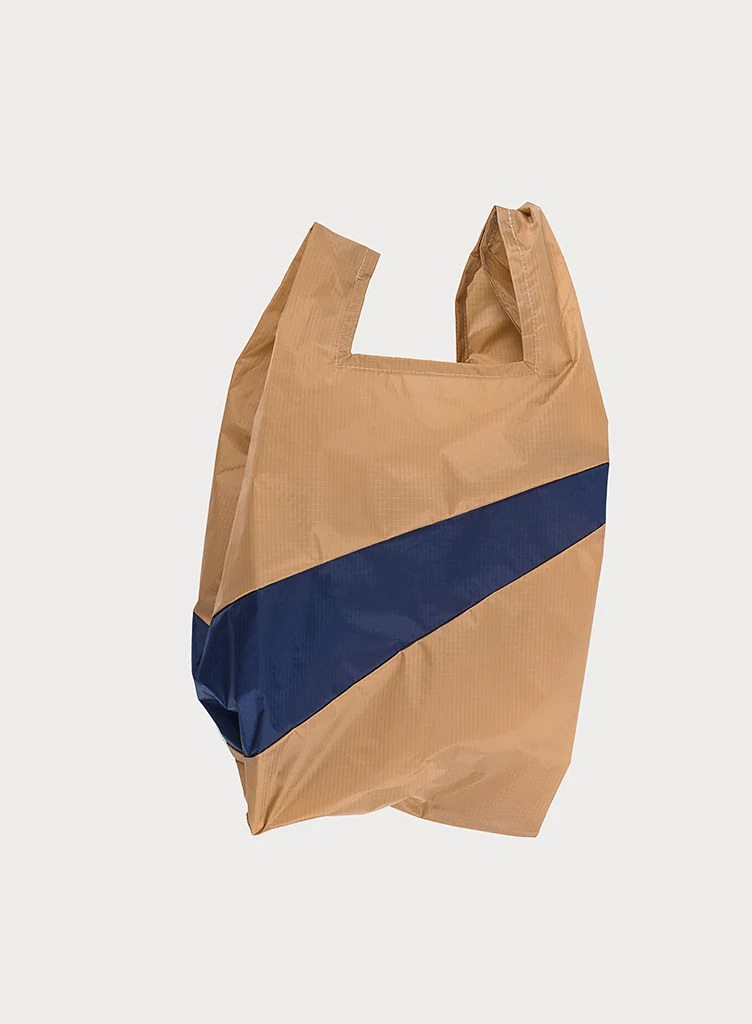 Susan Bijl - Shopping Bag Camel & Navy - medium