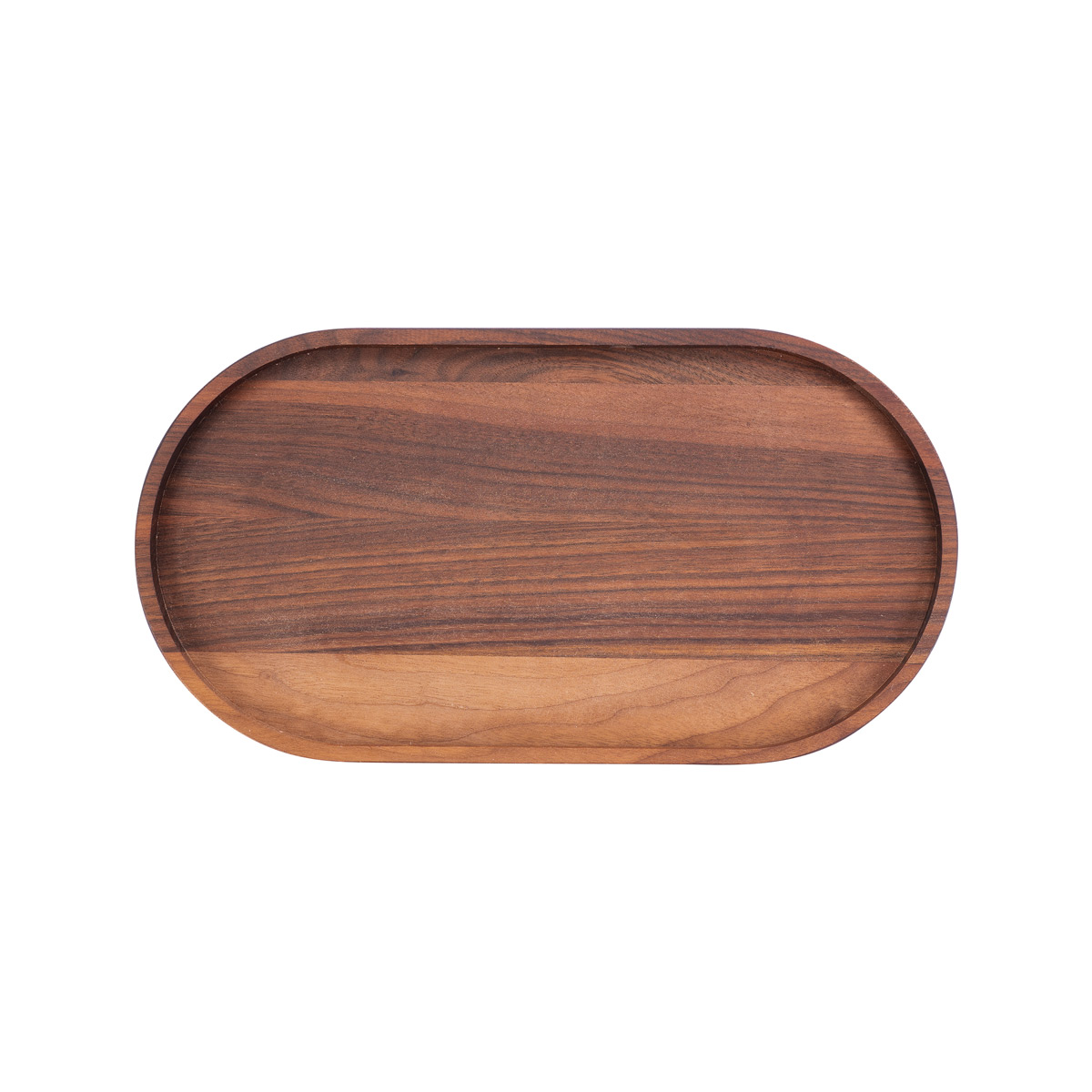 Bowls and Dishes Pure Walnut Wood Duurzame Serveertray ovaal L 32 x 17 cm - Walnoot hout | BBQ | Cadeautip!