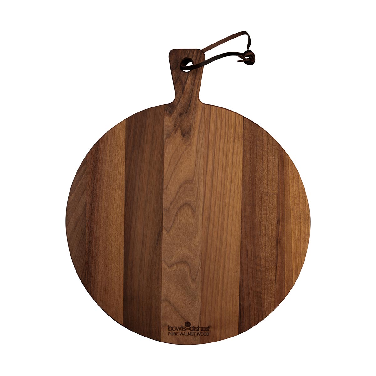 Bowls and Dishes Pure Walnut Wood Duurzame Borrelplank - Tapasplank - Kaasplank - Hapjesplank - Serveerplank rond Ø 30 x 1,8 cm - Walnoot hout | BBQ | Cadeautip!