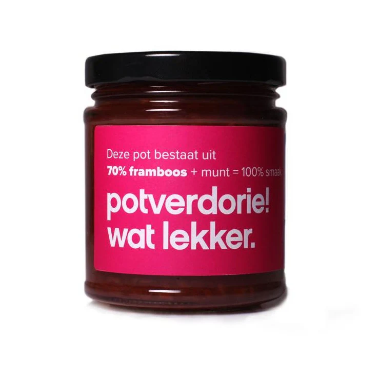 Potverdorie! - framboos-& muntspread - 210 gr