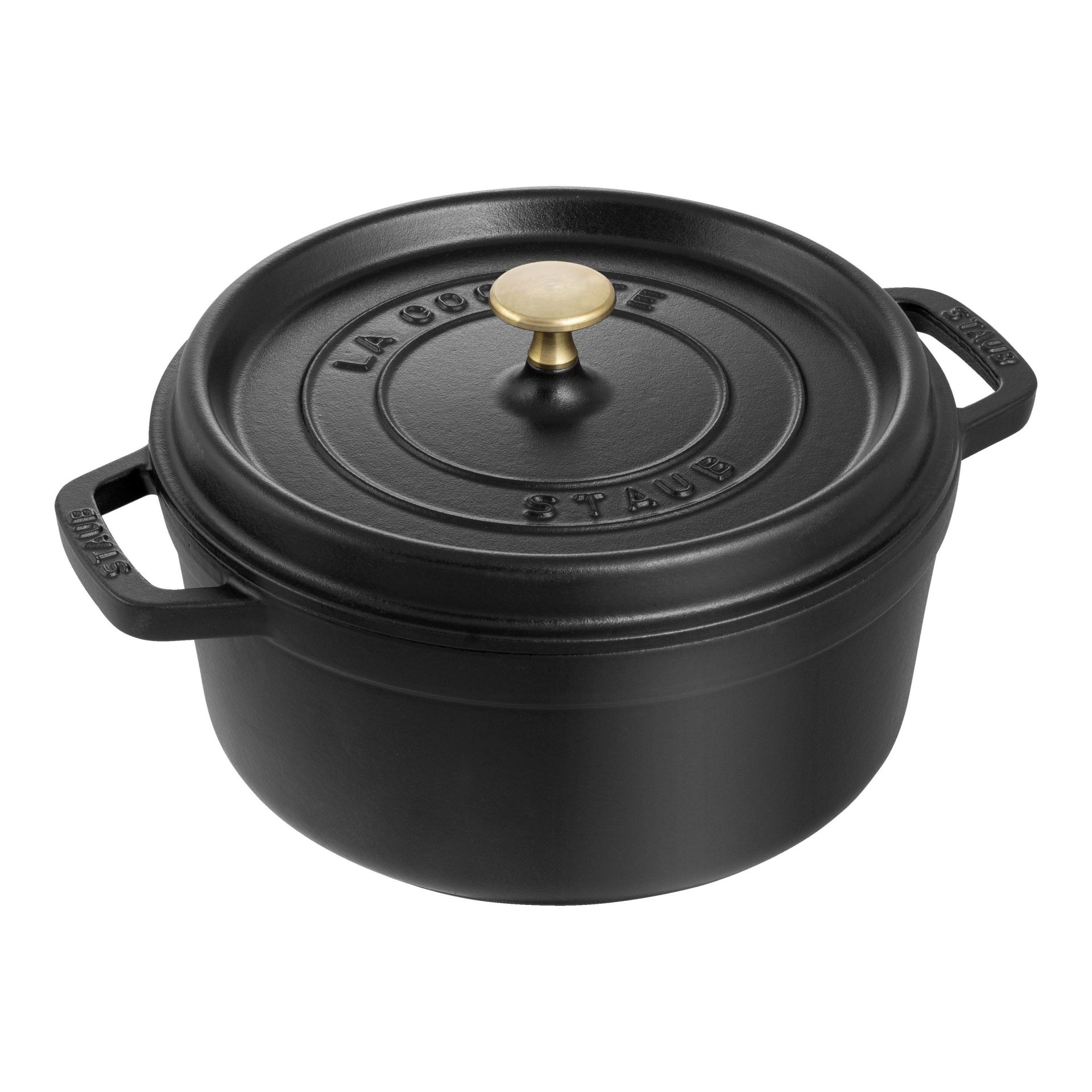 Staub - stoofpan gietijzer - zwart - 22 cm